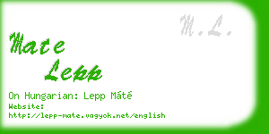 mate lepp business card